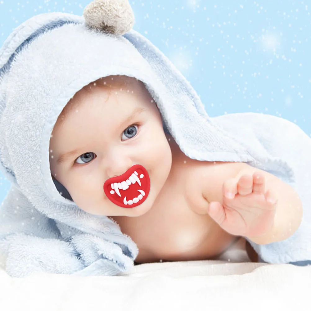 

4 Pcs Pacifiers Halloween Soother Newborn Pacifier Toy Teether Novelty Shower Favor Safe Baby Pacifier Toy Chewable Design