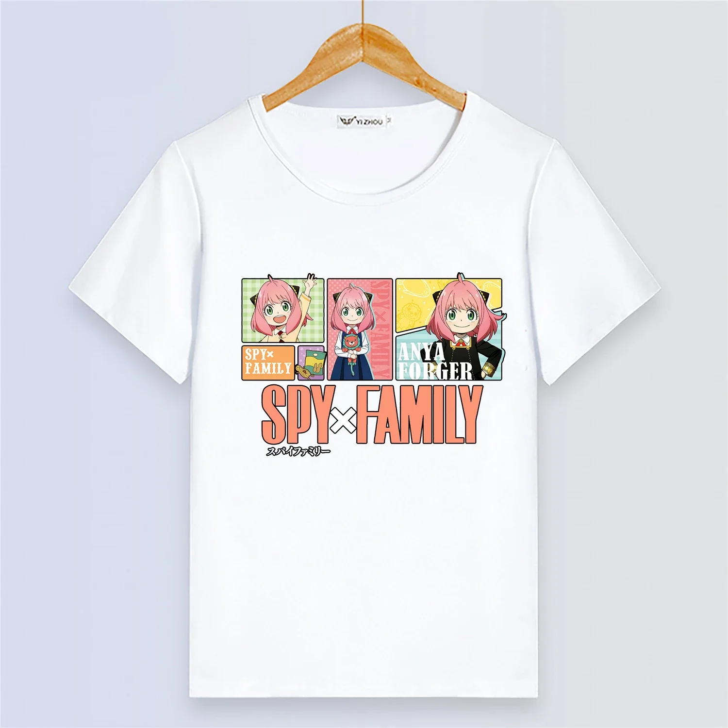 SPY×FAMILY Anime Short Sleeve T Shirt Digital Printing White Summer Tops Plue Size Couple Cartoon Kawaii Tee Harajuku Coats