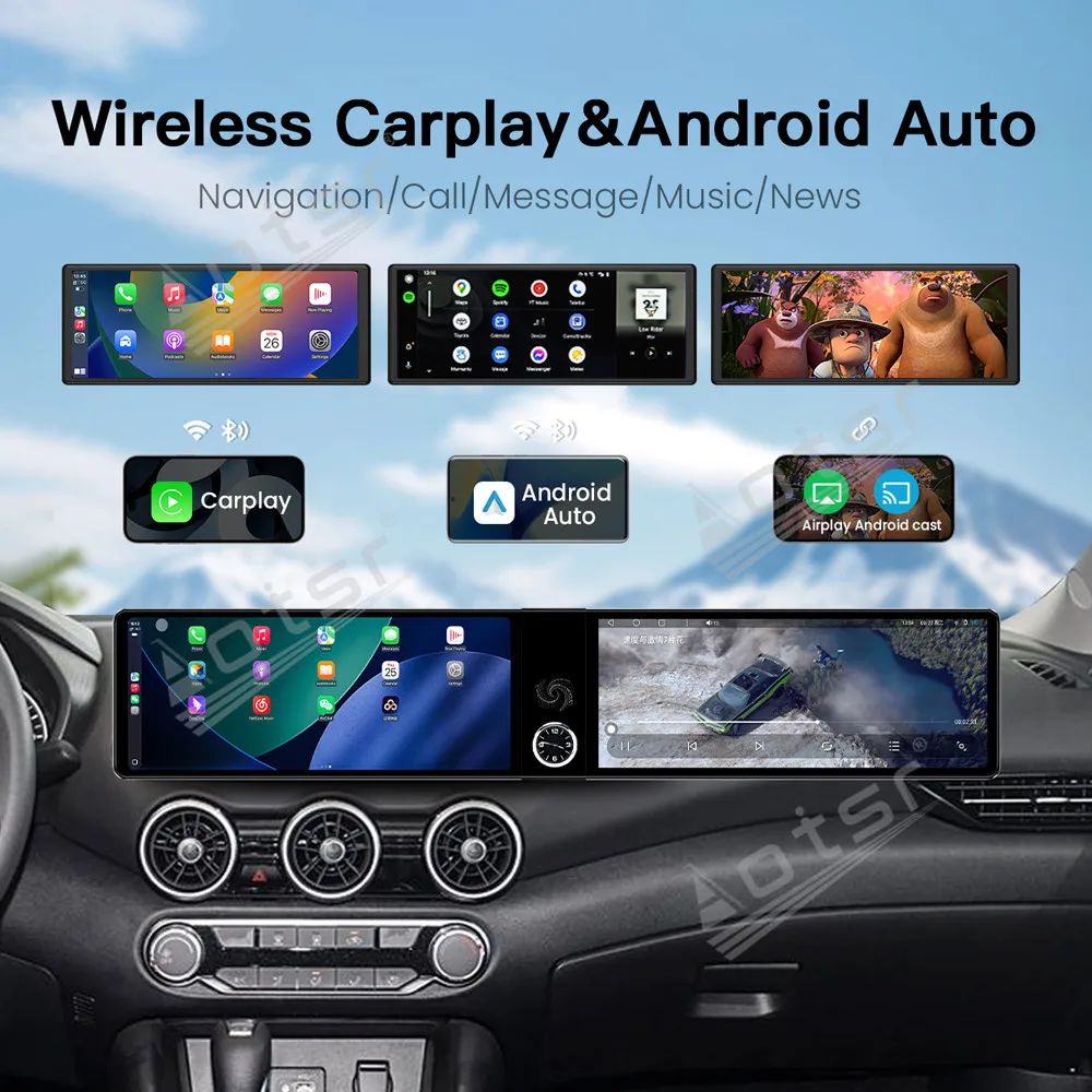 Dual Screen 12.3 Inch CarPlay For Nissan Sylphy 2020-2022 GPS Navigation Qualcomm Touch Screen Multimedia Stereo Head Unit Auto
