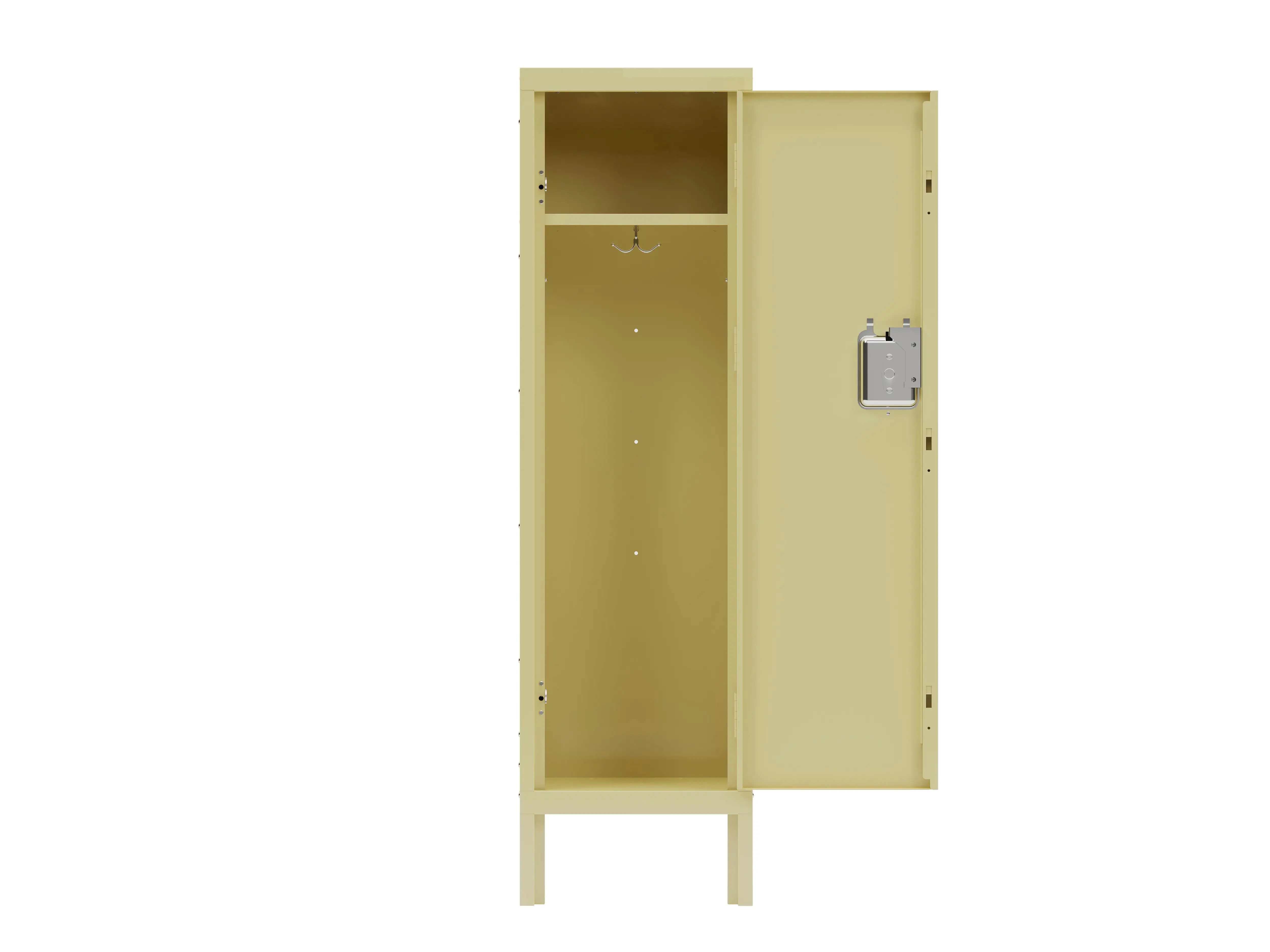 

Retro Tall Metal Locker Cabinet - Industrial Style Storage for living Room, Bedroom, Gym, School - Yellow