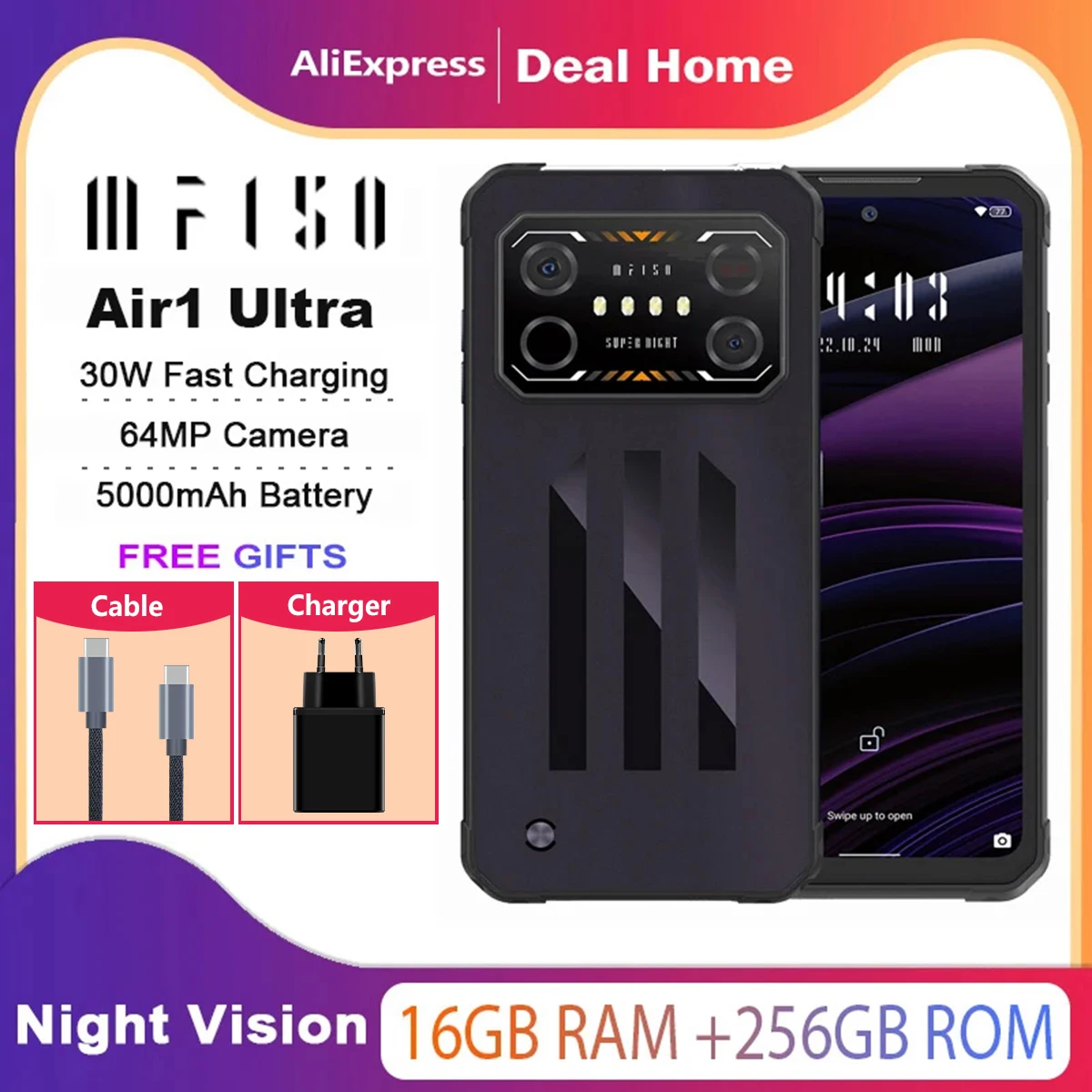 IIIF150 Air1 Ultra  8GB+256GB Rugged Night Vision Smartphone 6.8