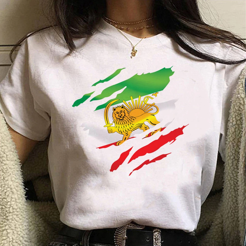 Iran Tshirt Women Harajuku Tshirt Female Funny Clothing Harajuku Short Sleeve Casual Othing Street Tops Tees Aesthetic Clothe image 6