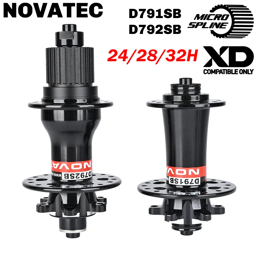 Novatec Bicycle Hubs D791SB D792SB 24 28 32 Hole Micro Spline MS XD For 12 Speed 26 27.5 29 Inch MTB Road Bike Rear Wheel Hubs