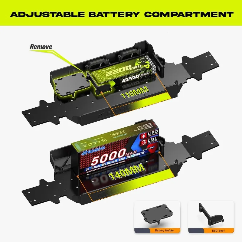 1/10 RTR Brushless Fast RC Cars for Adults,Max 50mph Hobby Electric Off-Road Monster Truck,Waterproof High Speed RC Car image 4
