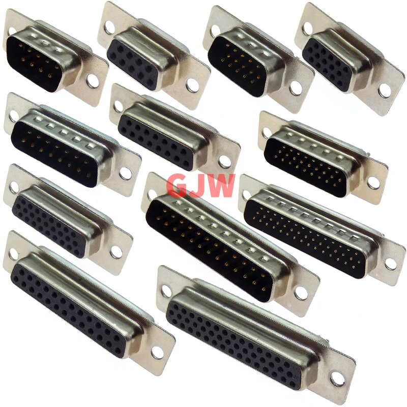 

5Pcs DB9 DB15 DB25 DB37 DB26 Hole/Pin Female/Male Blue Welded Connector RS232 serial port socket DB D-SUB adapter 9/15/25/37 pin