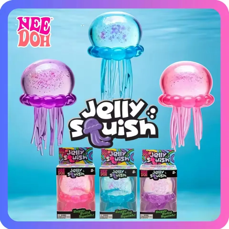 Trend Demand Doh Jellyfish and Cube Extrusion Toys, Soft Rubber Extrusion Decompression Fidgety Toys, Children and Adults. view 4