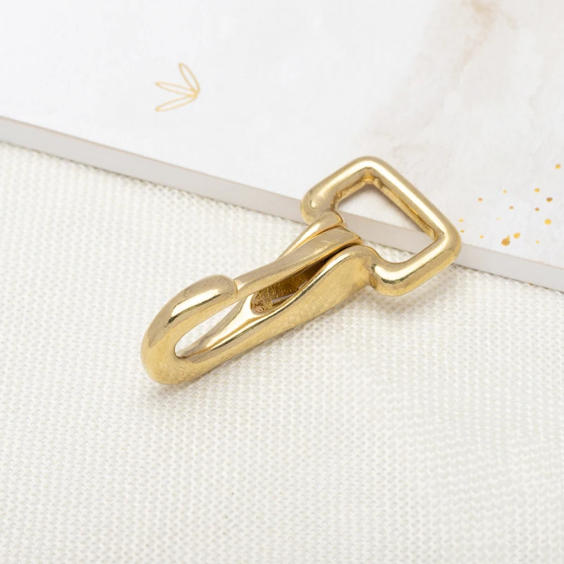 Brass Snap Hook Carabiner Trigger Clip Clasp Buckle for Bag Strap Halter Bridle Harness Dog Pet Leash Parts Keychain Accessories