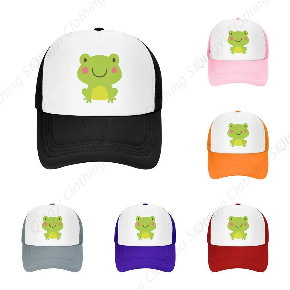 

Mesh Dad Hat Adjustable Washed Cute Funny Frog Black Baseball Dad Cap Funny Distressed Ball Trucker Cap for Women Men Unisex