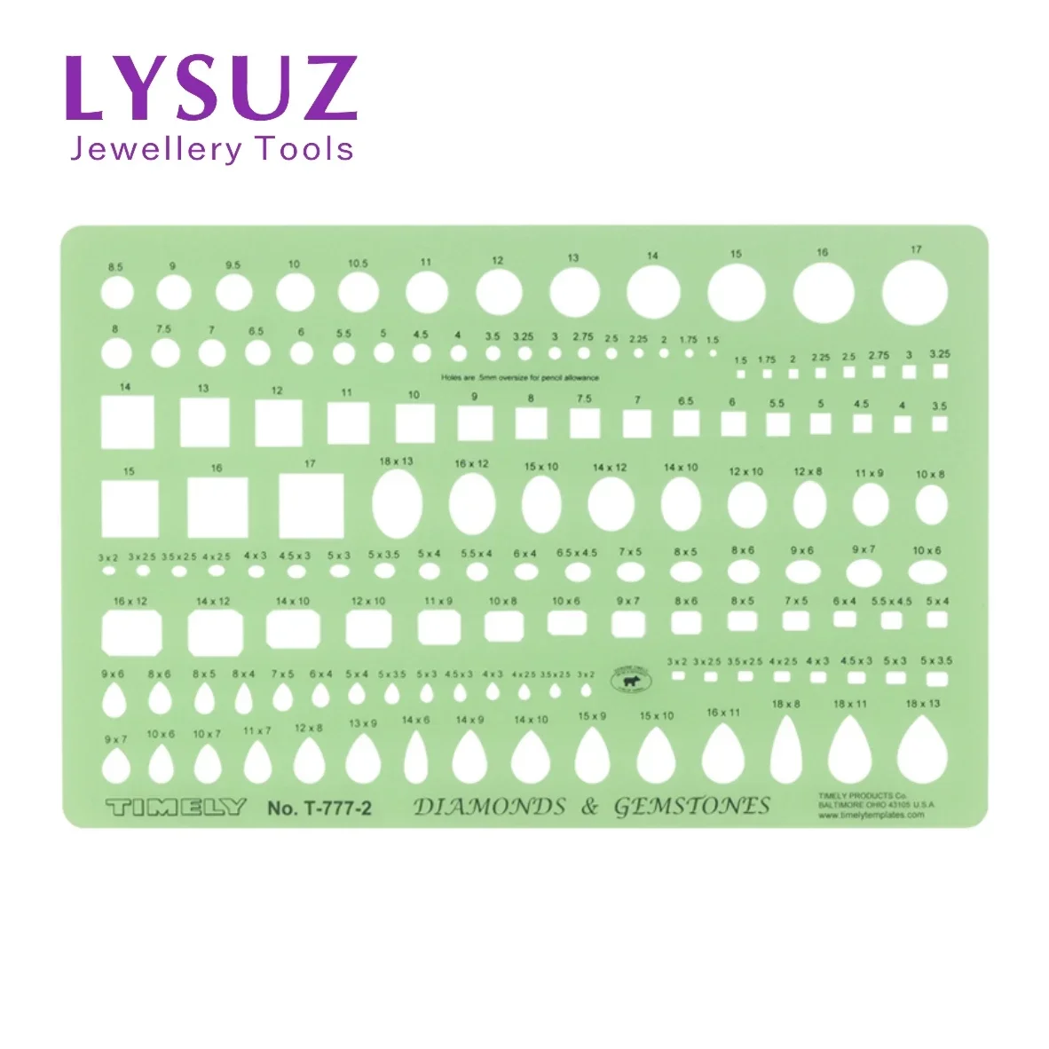 Modello di progettazione di gioielli tempestiamente Disegno di pietre preziose di diamanti Strumenti di design professionali Forniture T-777-1 T-777-2