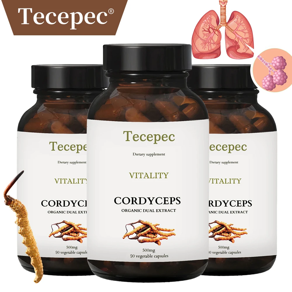 Cordyceps Capsules 1000 Mg - Increase Energy and Endurance, Helps Immune & Cardiovascular Health