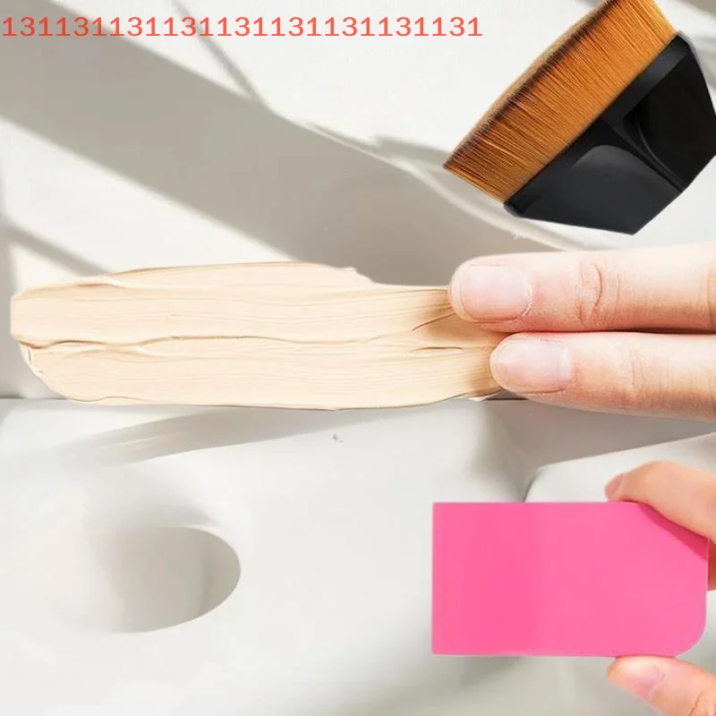 プロ仕様DIYシリコンメイクブラシ 再利用可能 無香料 フェイスマスク ファンデーション コンシーラー パウダー用 化粧道具