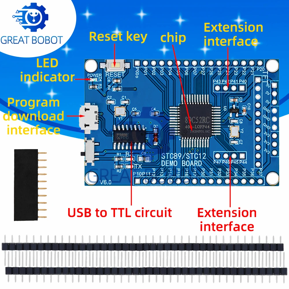 51 SCM Minimum System Board STC89C52 STC51 STC89C52RC Core Development Learning Board