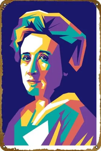 ROSA LUXEMBURG Poster 8x12 Inches Metal Sign Vintage Look Wall Decor