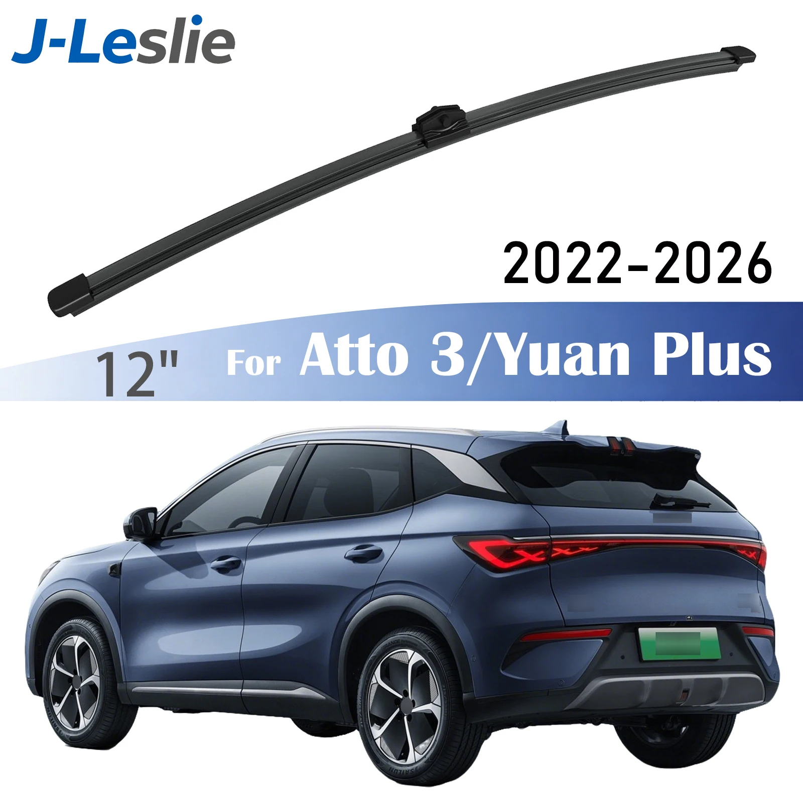 Lâmina de Limpador Traseiro de 12 polegadas para BYD Atto 3 Yuan Plus EV Atto3 2022-2026, Limpadores de Para-brisa e Escovas de Chuva limpador de parabrisa carro limpa vidros