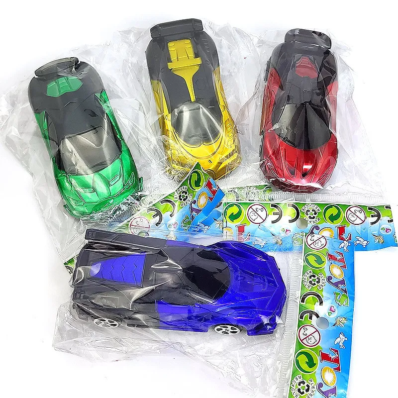 5 Stuks Kinderpuzzelspeelgoed Creatieve Simulatie Plastic Mini Snoepkleurige Coole Raceauto 'S Trekken Auto Speelgoedmodel Jongensgeschenken Terug