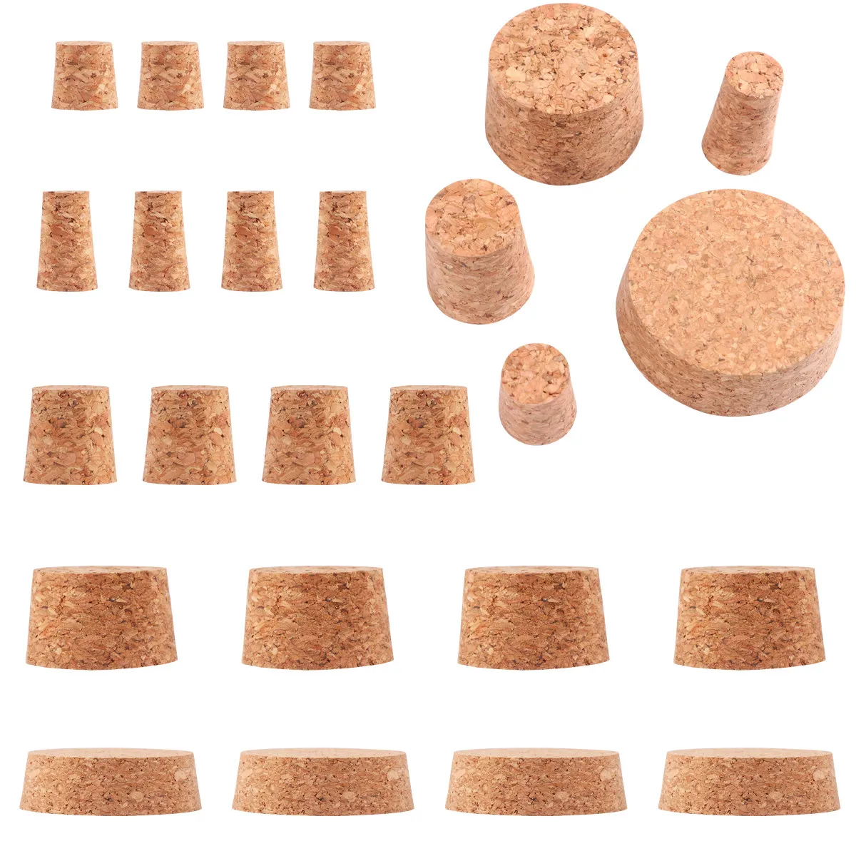 25Pcs Elegant Cork Wine Bottle Stopper Set Airtight Preservation for Opened Wine Beer Vinegar Bottles Enhances Taste Atmosphere