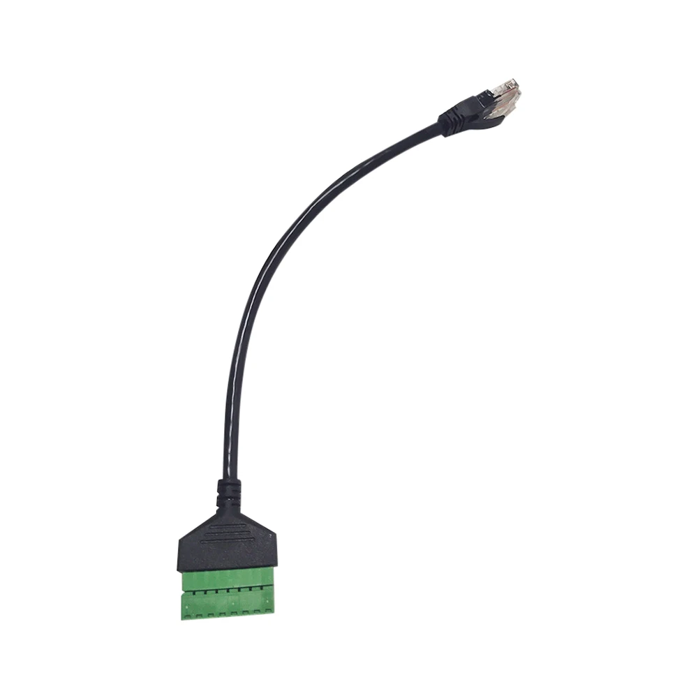 Rj45 to Screw Terminal Block 8p Connector Ethernet Rj45 Male Female to 8 pin Screw Terminal Network Adapter Cable for CCTV DVR