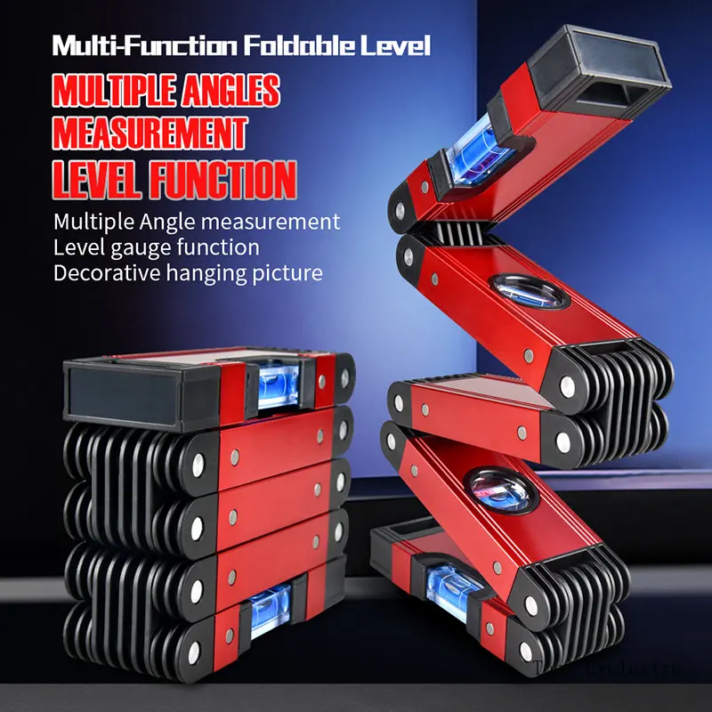 Multifunctional Folding Level High-precision and Multi-angle Corner Building Decoration Measure Woodworking Tools Level Ruler