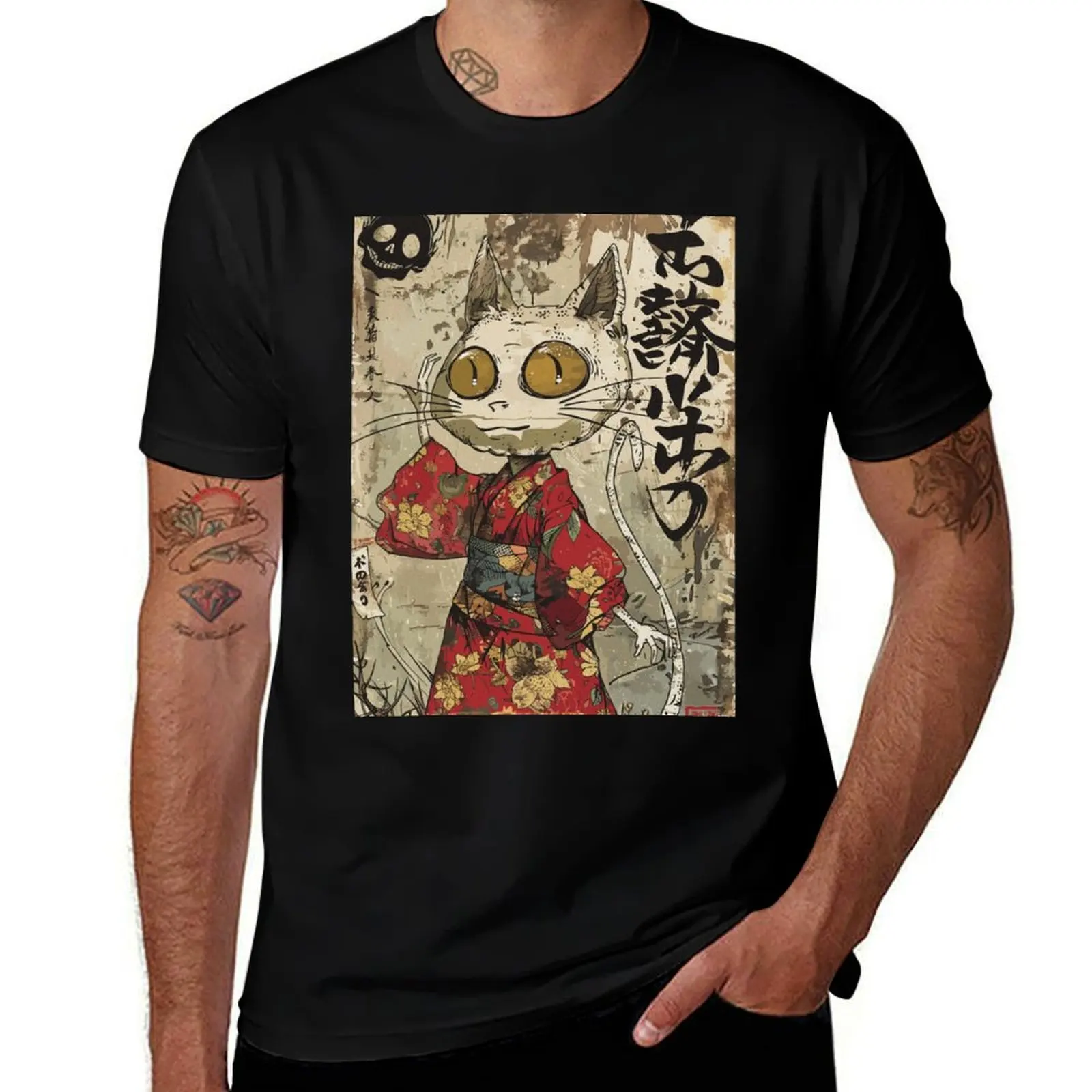 Japanese Yokai Art 05 T-Shirt Summer Print Short Sleeve Tee