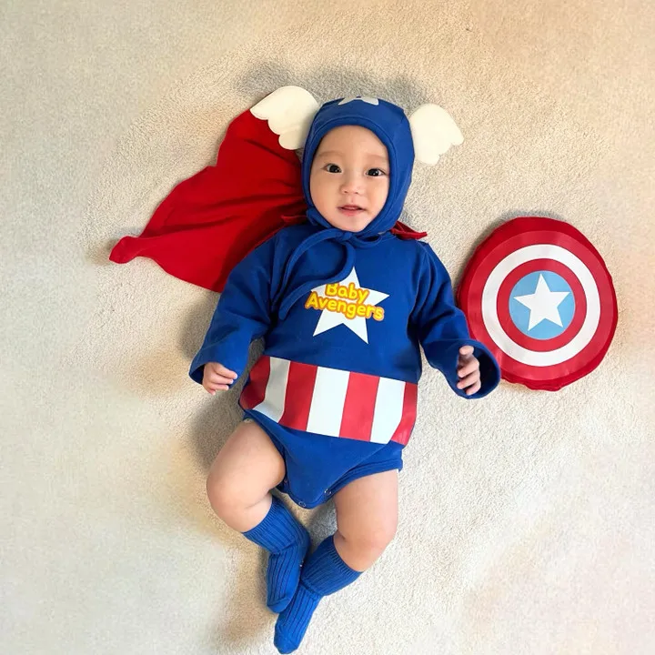 Baby Clothes Summer New Baby Boy Onesie INS Romper Children's Suit 100 Days Photo Baby Party Costume 100% Cotton