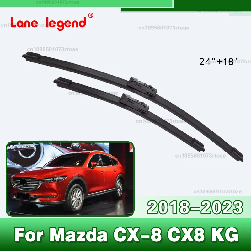 

For Mazda CX-8 CX8 KG 2018 - 2023 2019 2020 2021 2022 Wiper Front Wiper Blades Windshield Windscreen Window Brush 24"+18"