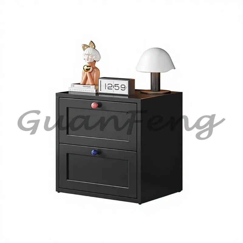 Multi-functional Steel Storage Cabinet, Modern Light Luxury Chest of Drawers, Bedroom Dresser & File Cabinet