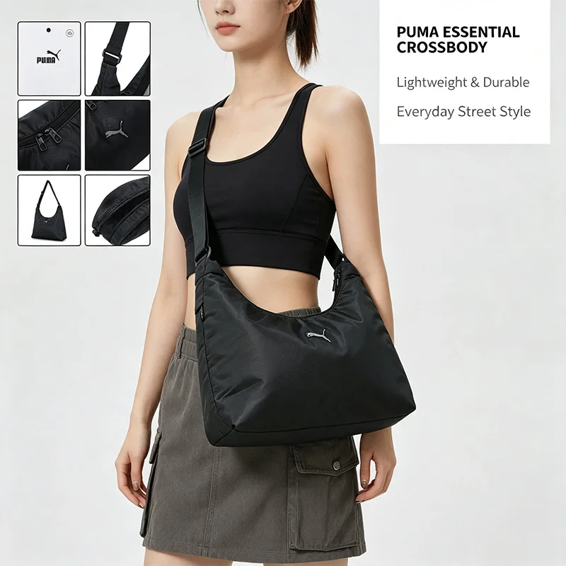 Puma Crossbody Bag Men Women Fashion Sling Shoulder Bag Casual Sports Waist Pack Lightweight Durable Adjustable Strap Everyday