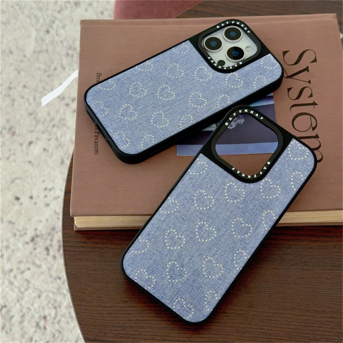 Funda de teléfono con diseño de corazón de amor vaquero a la moda para iPhone 16 Pro 15 14 Pro Max, fundas duras bonitas a prueba de golpes 15 Promax