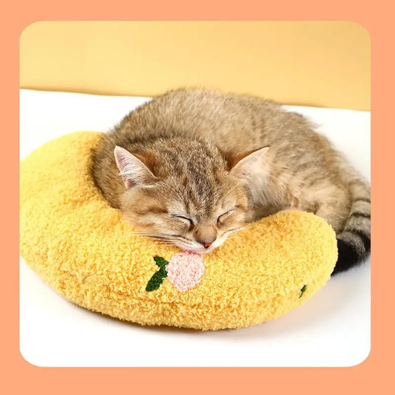 U-Shaped Little Pillow For Cats Fashion Neck Protector Pillow Cat Pillow Kitten Deep Sleep Puppy Headrest Dog Sleeping Pillow