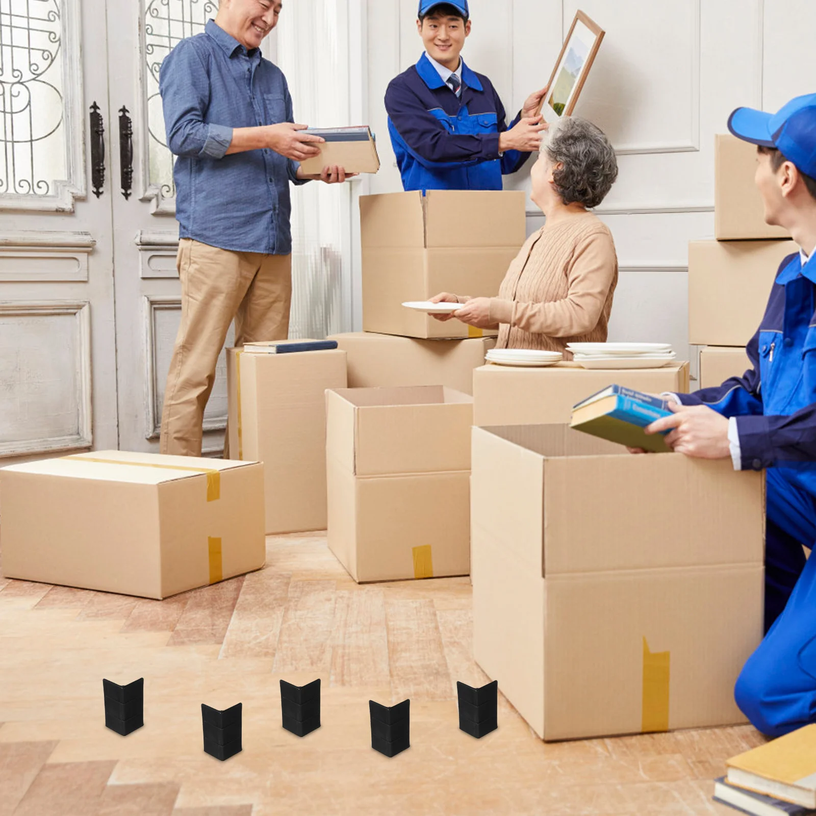 20Pcs Packing Corner Guard Long-Lasting Pe PP Material Impact Resistant Edge Protector for Furniture Cabinet Bed Frame Shipping