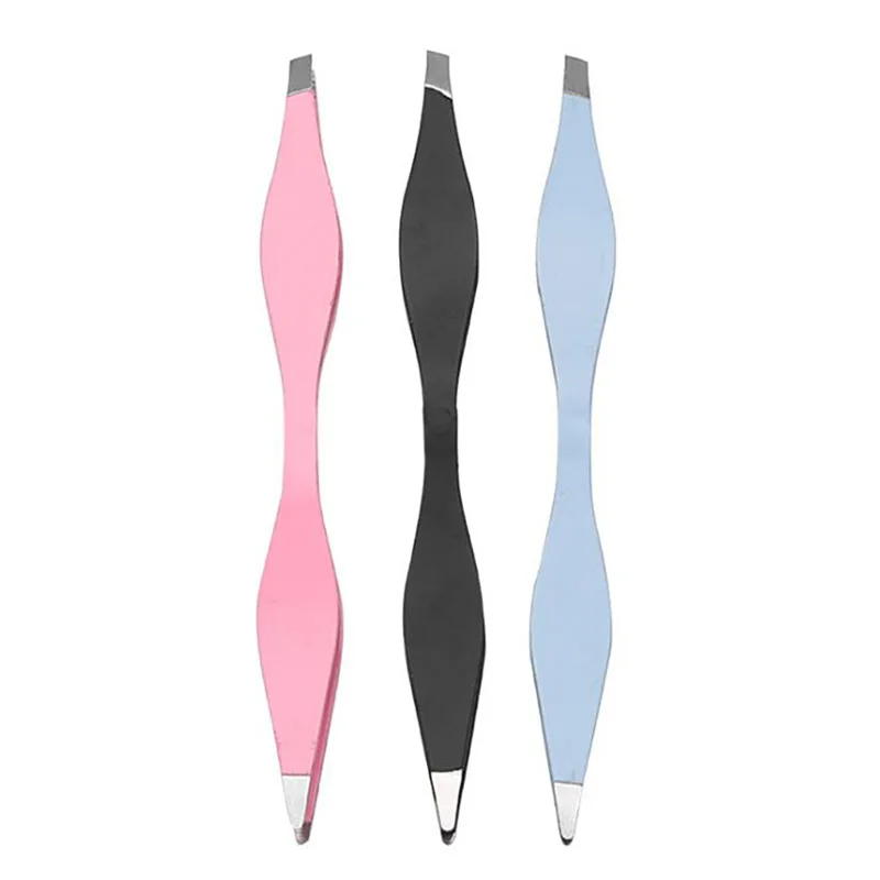 1 قطعة الحاجب الملقط الجمال التشذيب الحاجب المائل كليب المهنية مزدوجة رئيس الحاجب بكرة الشعر تصفيف مقاطع أدوات ماكياج