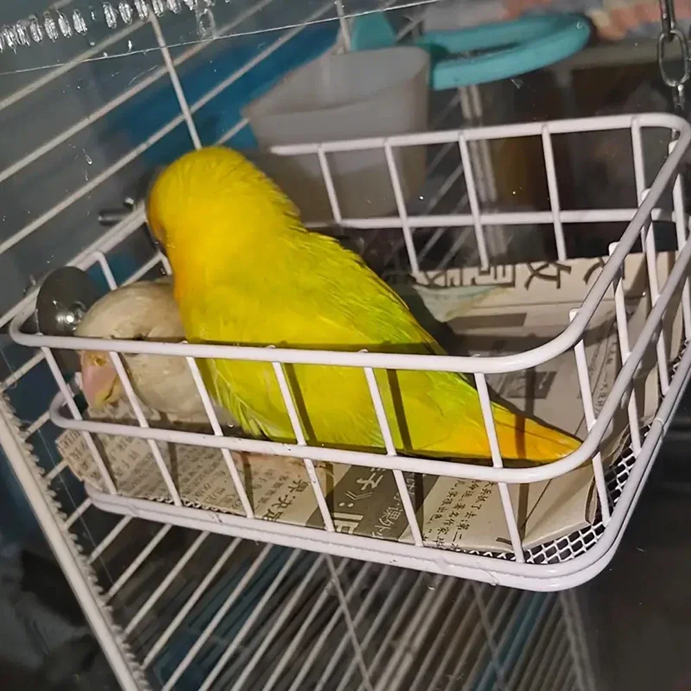 1 قطعة سبيكة مريحة عش الببغاء سرير شبكة معلقة قفص الطيور محطة منصة لعبة للحيوانات الأليفة طيور الحب كوكاتيل الطيور الملحقات #4