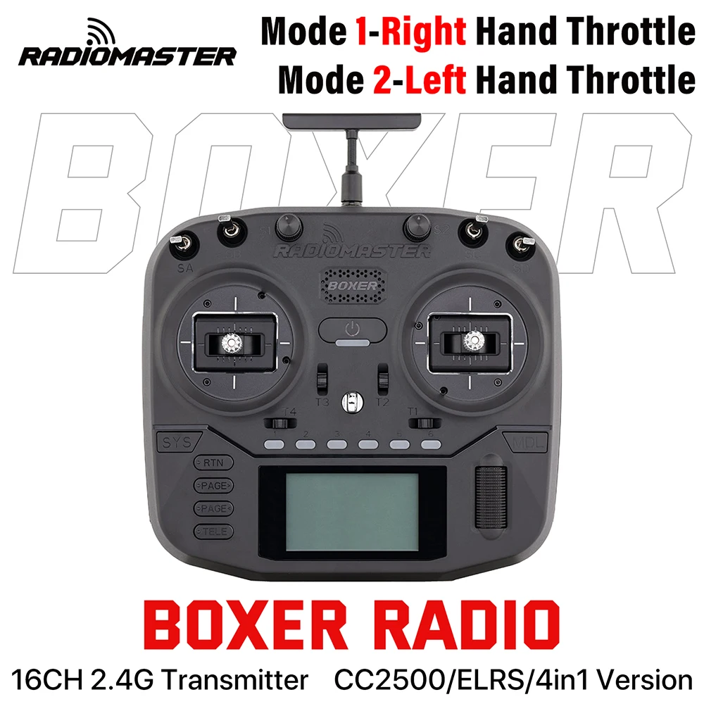 RadioMaster Boxer เครื่องส่งสัญญาณวิทยุ 2.4G 16CH Hall Gimbals RC รีโมทคอนโทรลพร้อมกระเป๋าถือ CC2500 ELRS 4in1 สําหรับ RC Drone