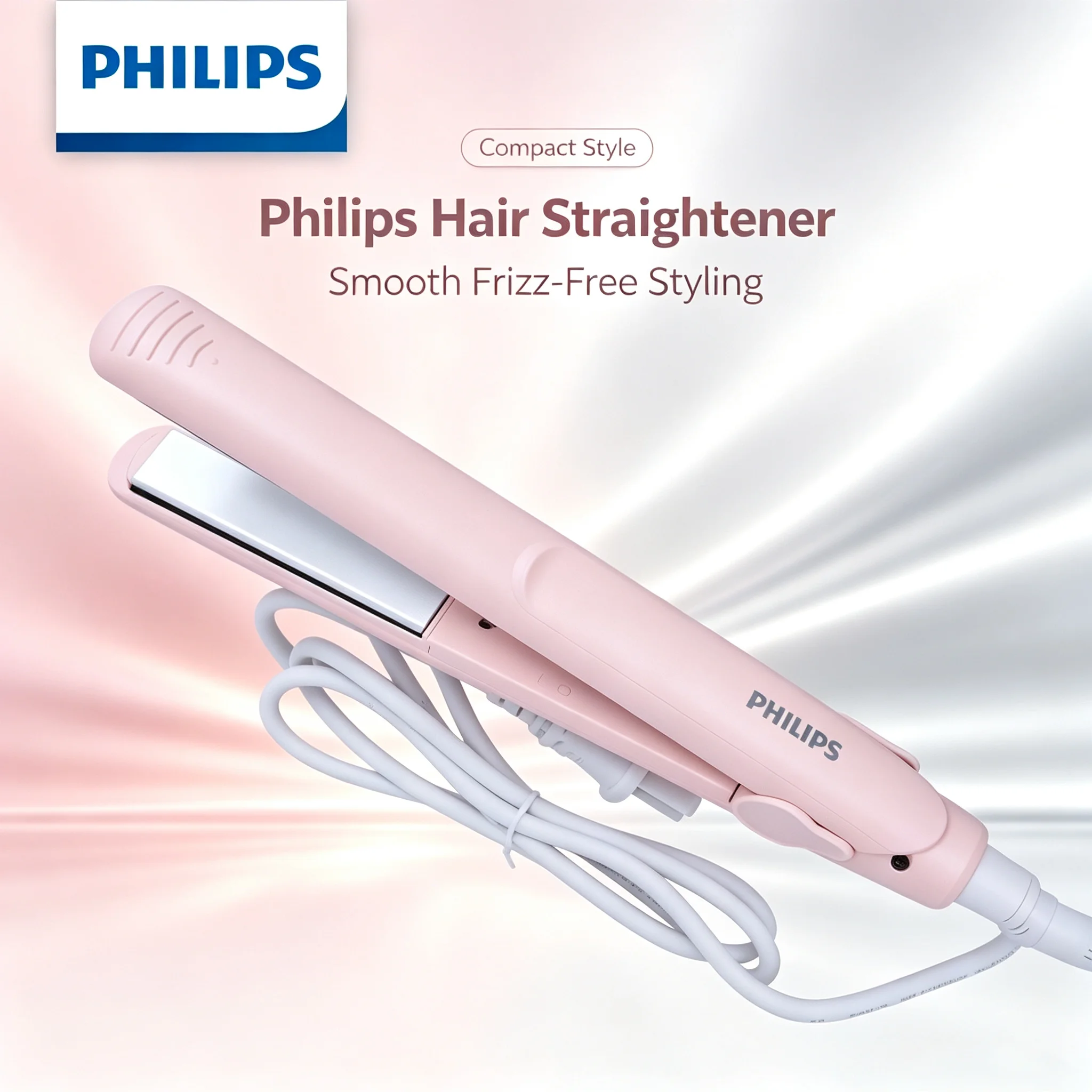 Philips HP8401/55 Keratin Mini Hair Straightener  60s Fast Heat Compact Portable Travel Flat Iron Hair Care Tool