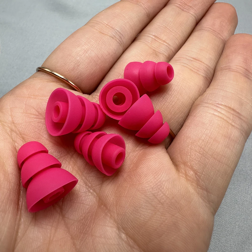 سماعات أذن سيليكون ثلاثية الطبقات ، 30 قطعة/15 زوجًا ، سماعات أذن ، بالجملة