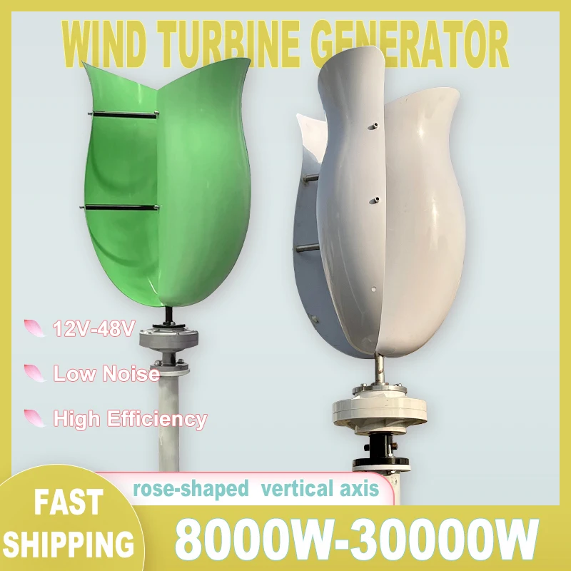 

10KW Home Roof Wind Energy Generator 8000W 15000W 20000W 12V 24V 48V Vertical Axis Wind Turbine Windmill With MPPT Controller