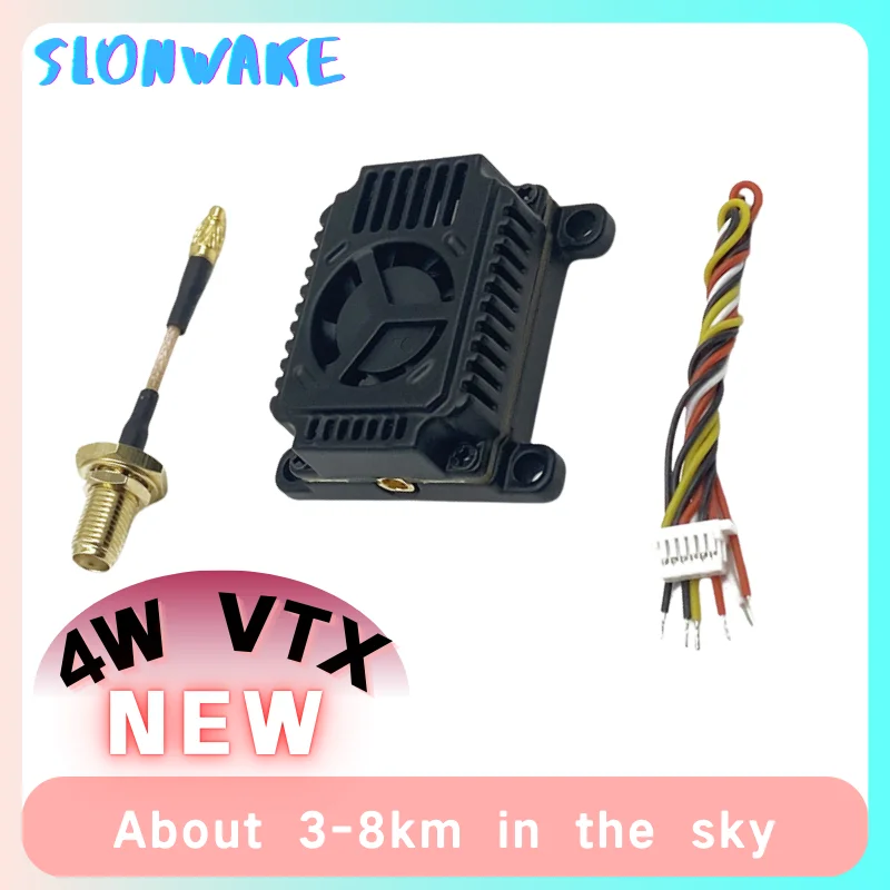 

5.8G 48CH 4W VTX High Power Mode Switchable Video Transmitter Support 7-28V Power For Long Range RC Drones