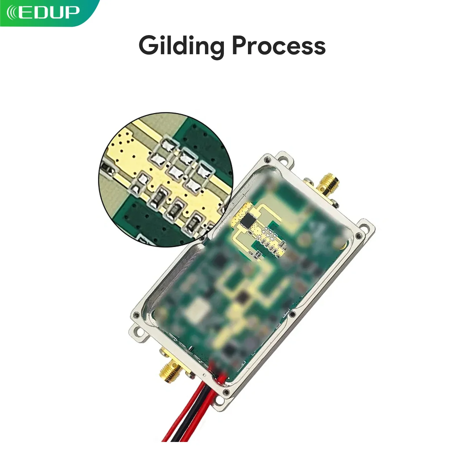 EDUP AB081 5W Wideband RF Power Amplifier 37dB High Gain SMA Interface Aluminum Shell High Efficiency Wifi Signal Booster Module