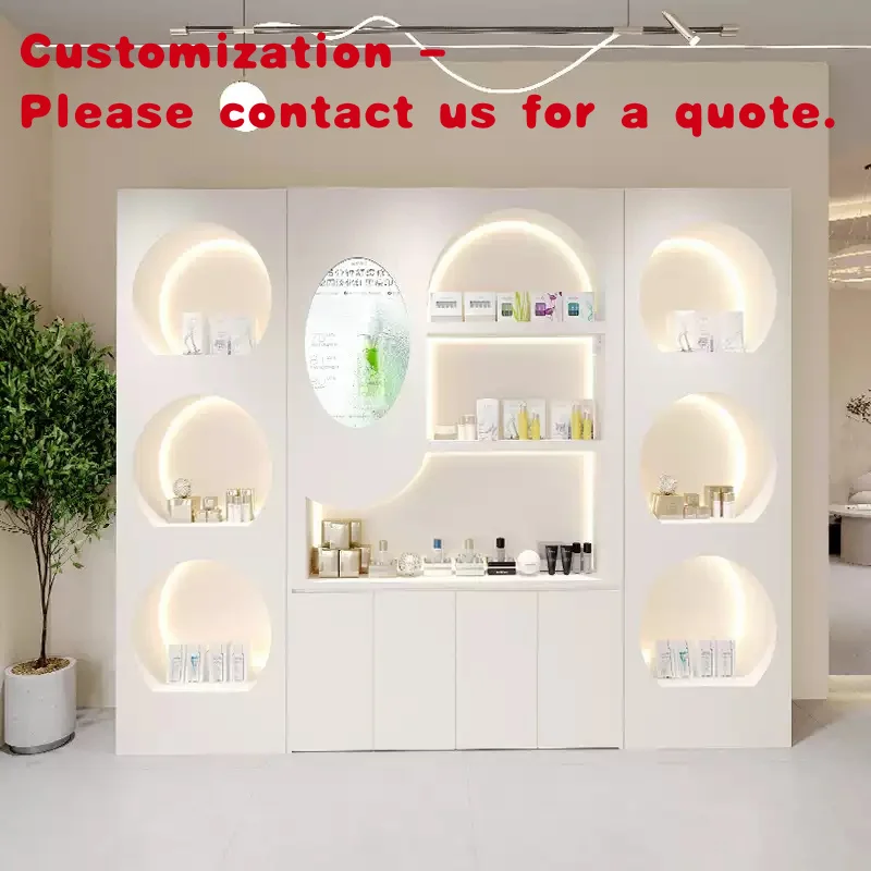 

на заказ.Yicheng Beauty Высококачественные и элегантные шкафы для косметики Полки для салонов красоты Стеллаж для выставки товаров с высоким качеством