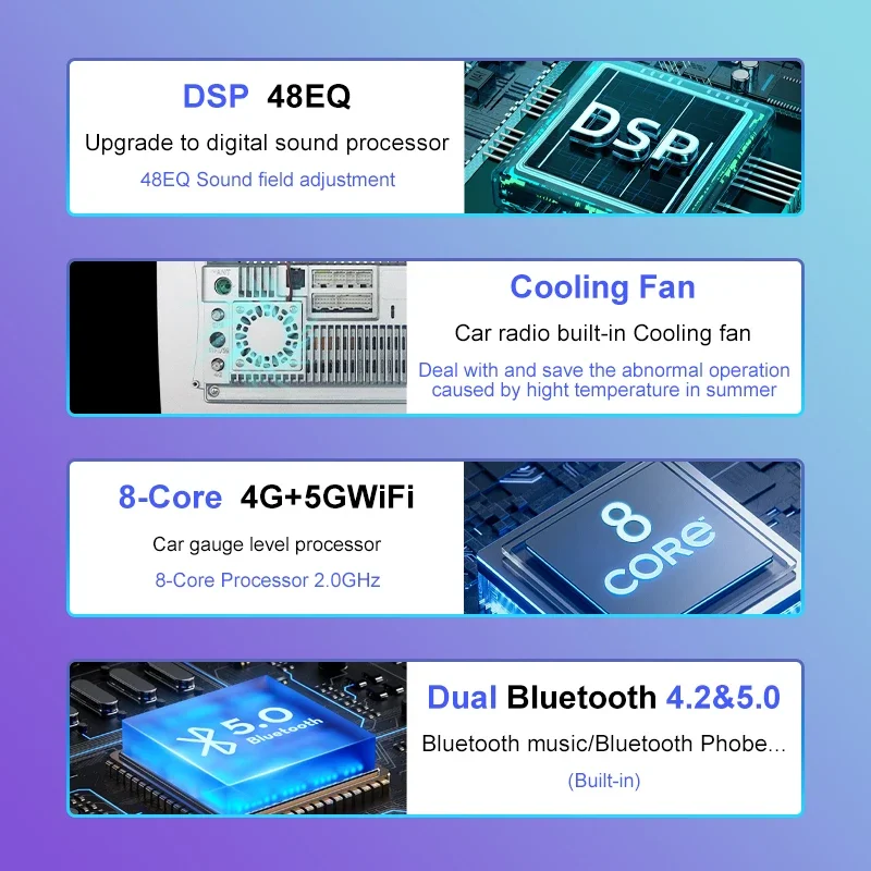 TS10S 2000*1200 2K QLED Screen Android 14 Car Stereo GPS Navigation 2Din Radio with Amplifier & Carplay 360 Auto Radio view 5