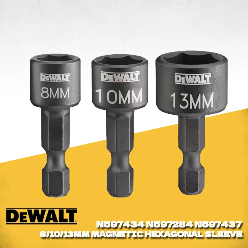 DEWALT N597434 N597284 N597437 Compact Nut Driver 8/10/13MM Magnetic Hexagonal Handle Sleeve Tool Accessories