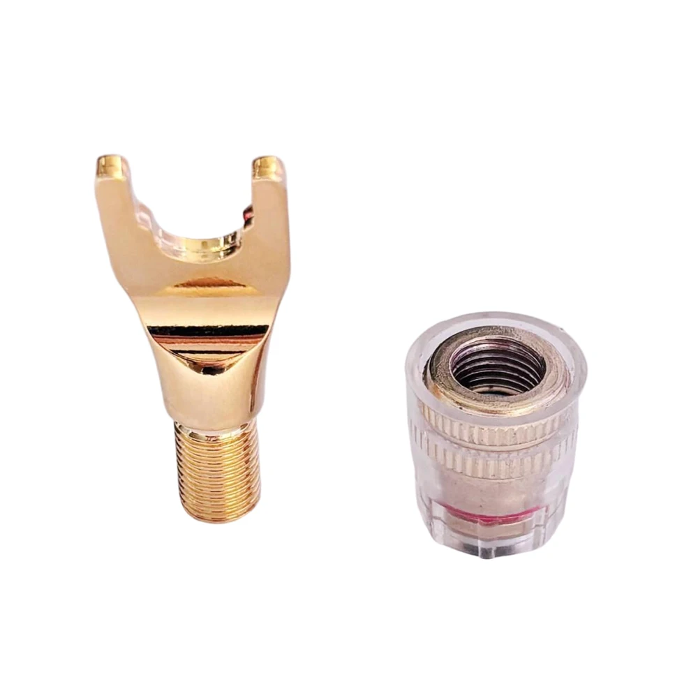 

Y-образный разъем-банан, позолоченный разъем Y-типа, переходник на разъем 4 мм, аудиоразъем, разъем кабеля динамика, 2 шт.