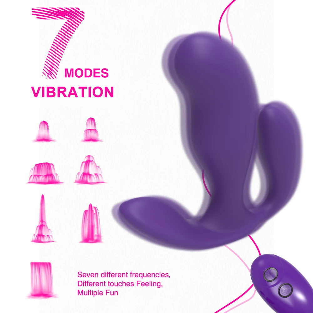 Women G Spot Clitoris Stimulator Anal Massager 3 in 1 Vibrators Wearable Female Sex Toys Wireless Remote Vibrator