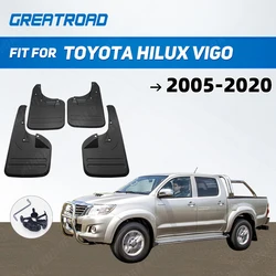 4Pcs Mud Flaps Splash Guards For Toyota Hilux Vigo 2005-2020 Front and Rear Mudguards Fender Accessories