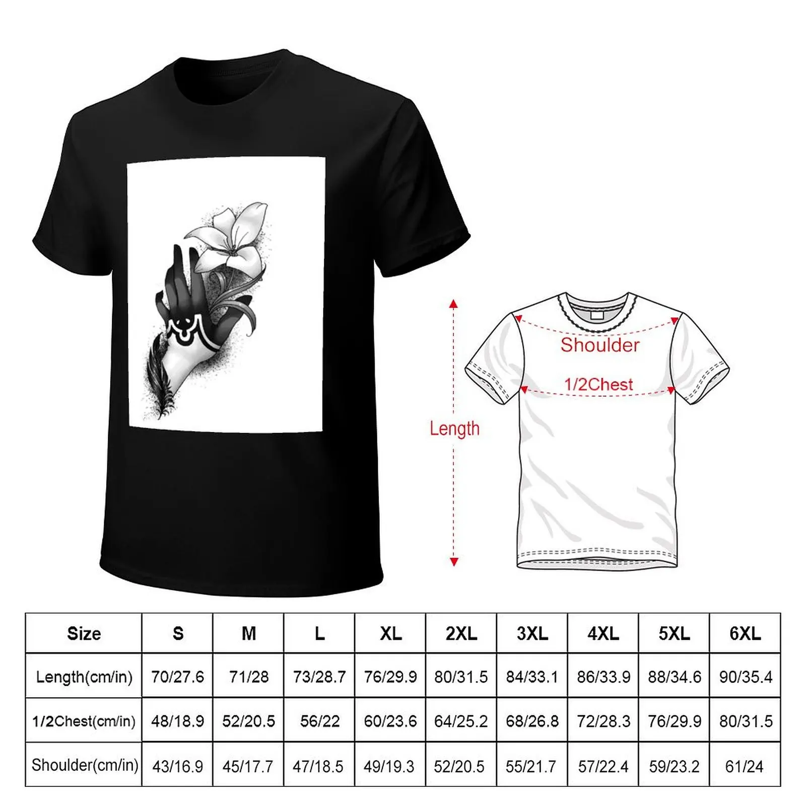 2B's arm and a Lunar Tear T-Shirt Fashion Casual Short Sleeve T-Shirt
