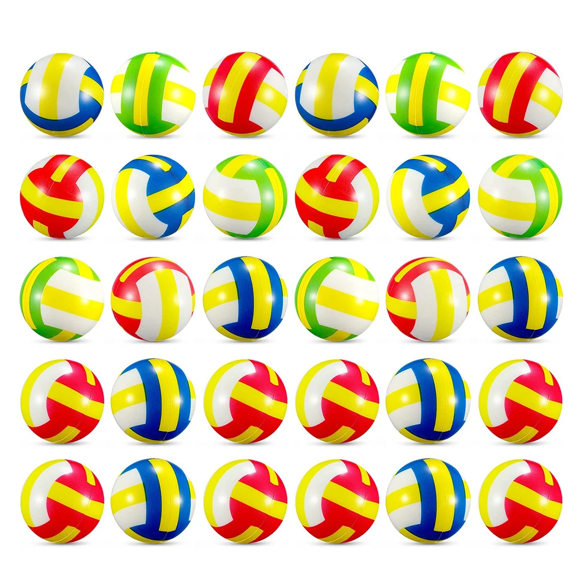 30Pcs Mini Volleyball Stress Balls 2.36 Inch Sports Balls Mini Volleyball Toys for Children for Stress Relief,Party Toys