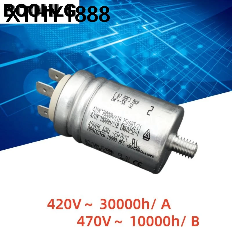 

1 шт. A V C.87.8BF3 MKP 420V 2uF конденсатор для запуска и работы вентилятора