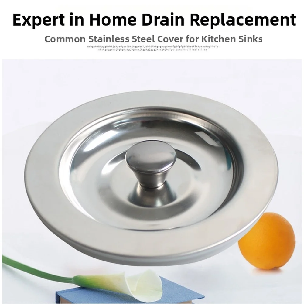 Polished Edge Drain Cover For Safety Replacement Sink Cover 88mm Sink Drain Cover Rust Resistant Material Water-tight Sealing