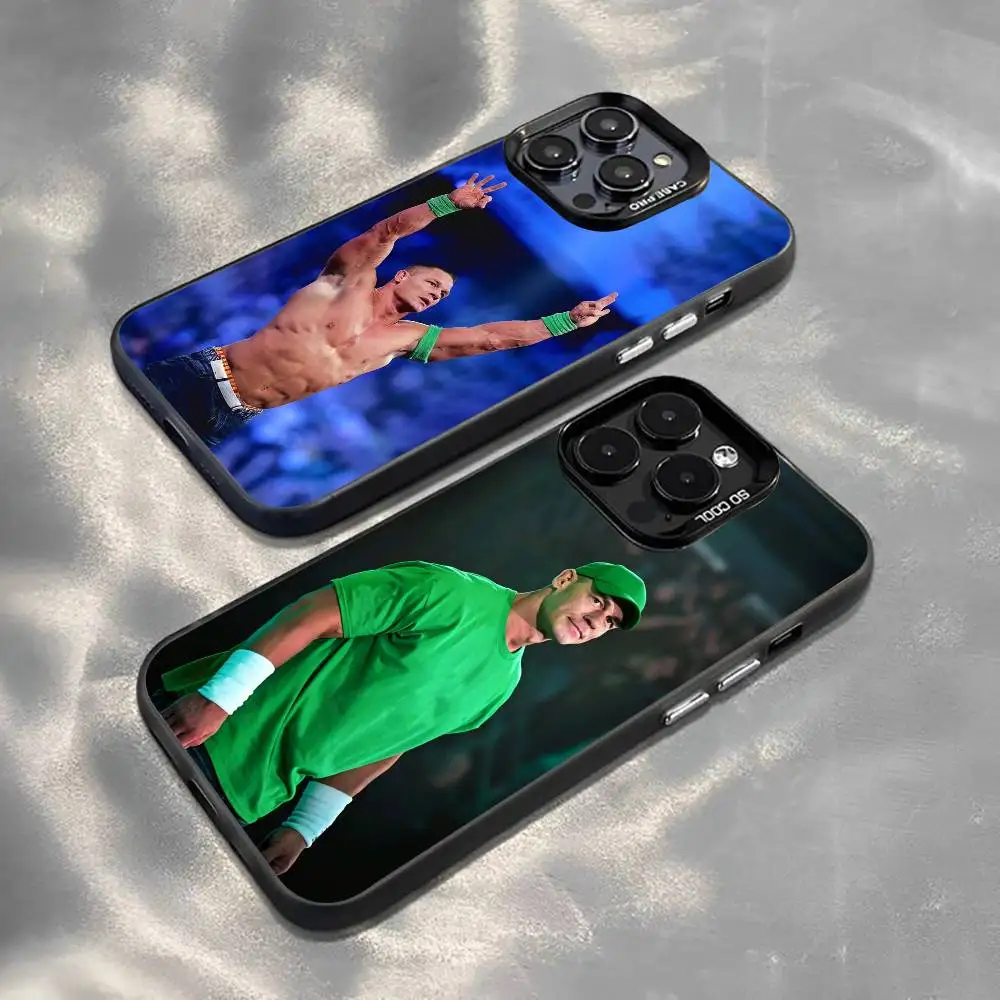 

Wrestler J-John C-Cena Phone Case For iPhone 17,16,15,14,13,12,11 Plus,Pro Max,XS,Colorful Silver Black Cover