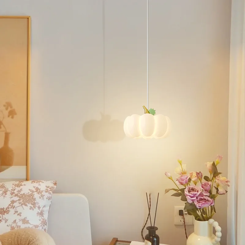 

Modern Children's Room Small Chandeliers Pumpkin Lamps Nordic Warm Baby Room Nursery Little Girl Boy Bedroom Bedside Chandelier